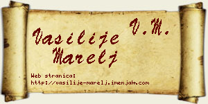 Vasilije Marelj vizit kartica